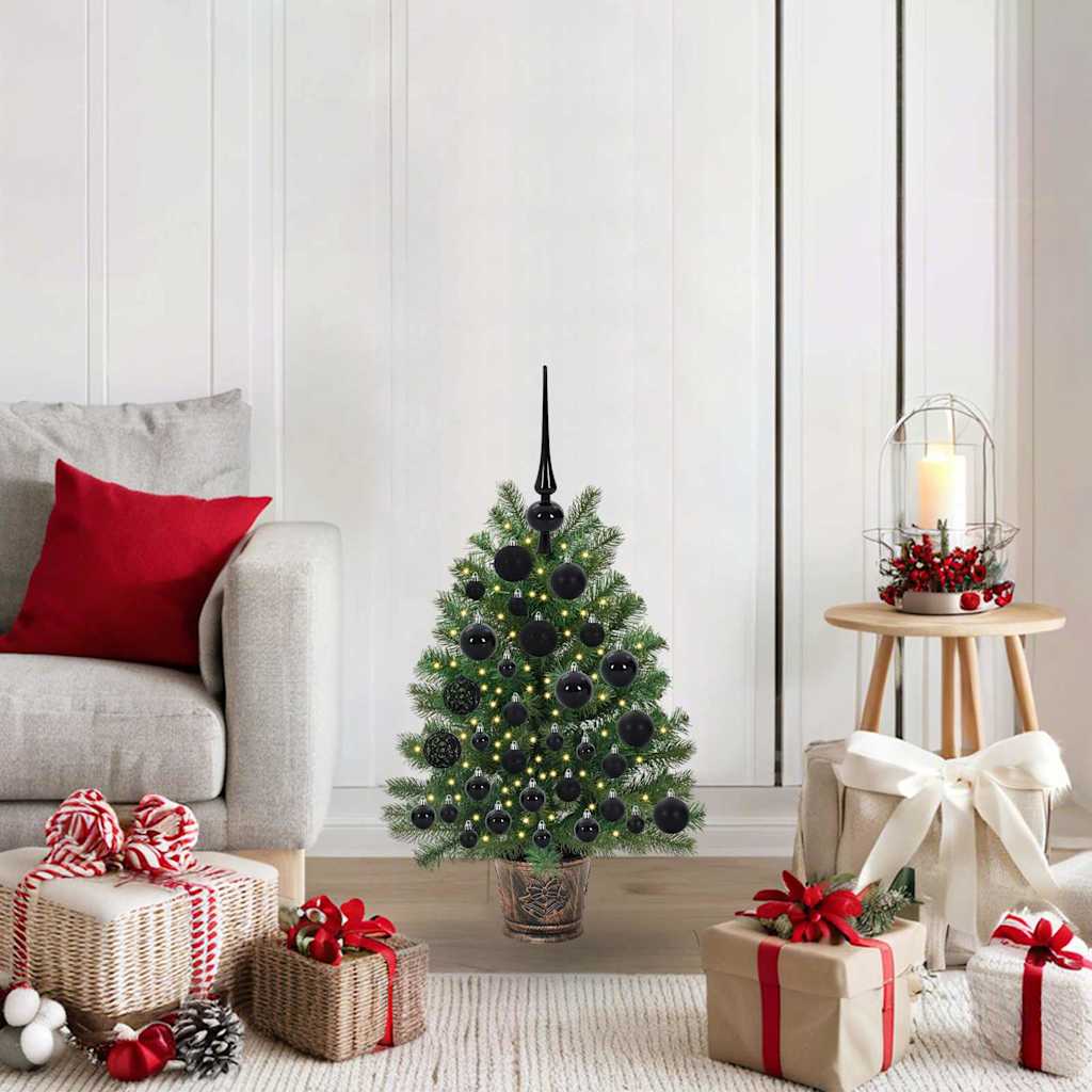 Künstlicher Weihnachtsbaum mit 150 LEDs Grün 75 cm PE und PVC