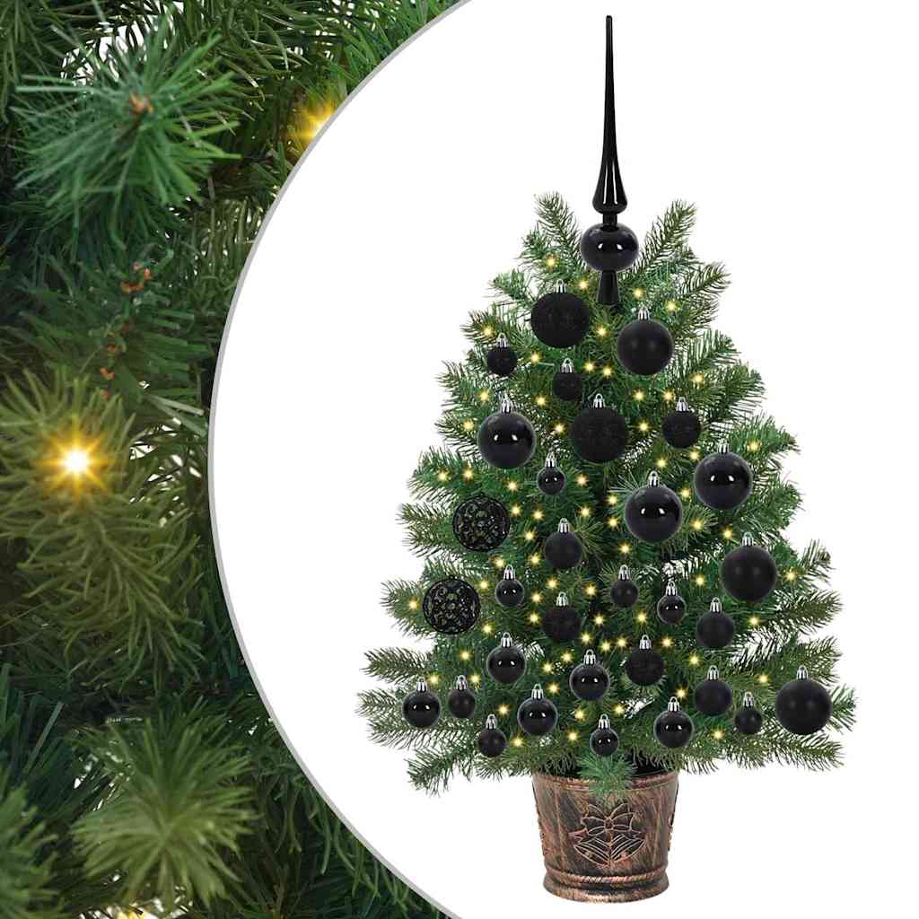 Künstlicher Weihnachtsbaum mit 150 LEDs Grün 75 cm PE und PVC