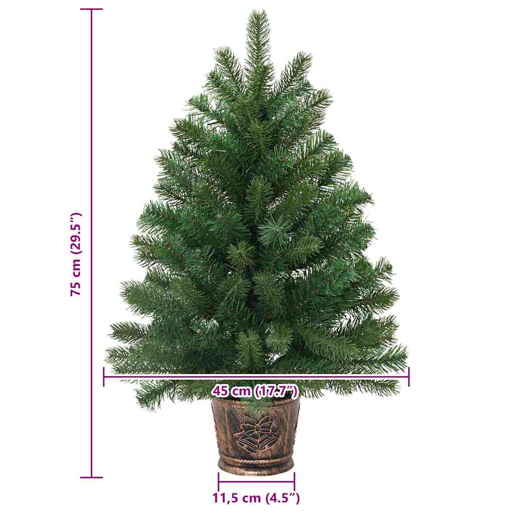 Künstlicher Weihnachtsbaum mit 150 LEDs Grün 75 cm PE und PVC