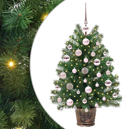 Künstlicher Weihnachtsbaum mit 150 LEDs Grün 75 cm PE und PVC