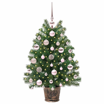 Künstlicher Weihnachtsbaum mit 150 LEDs Grün 75 cm PE und PVC