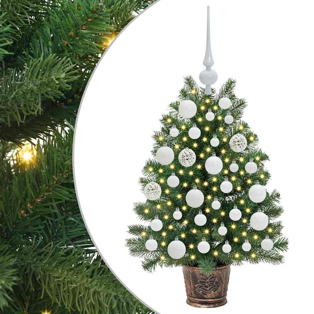 Künstlicher Weihnachtsbaum mit 150 LEDs Grün 75 cm PE und PVC
