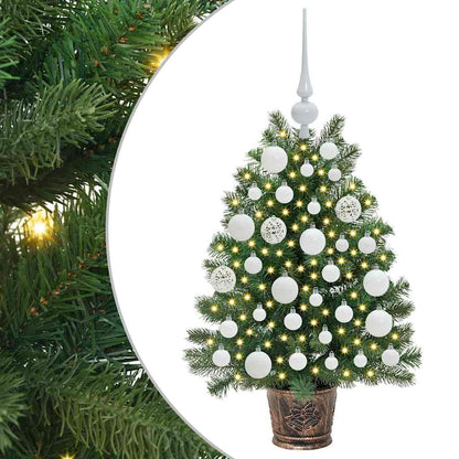 Künstlicher Weihnachtsbaum mit 150 LEDs Grün 75 cm PE und PVC