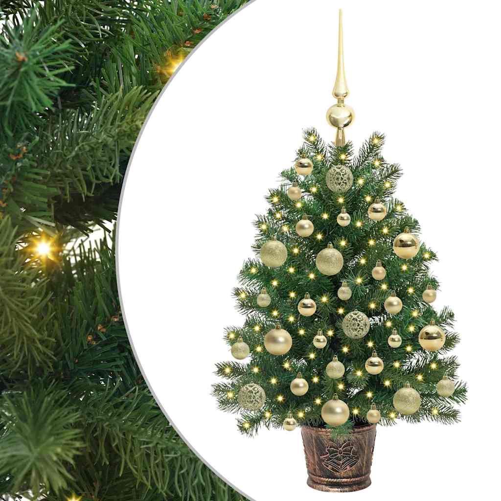 Künstlicher Weihnachtsbaum mit 150 LEDs Grün 75 cm PE und PVC