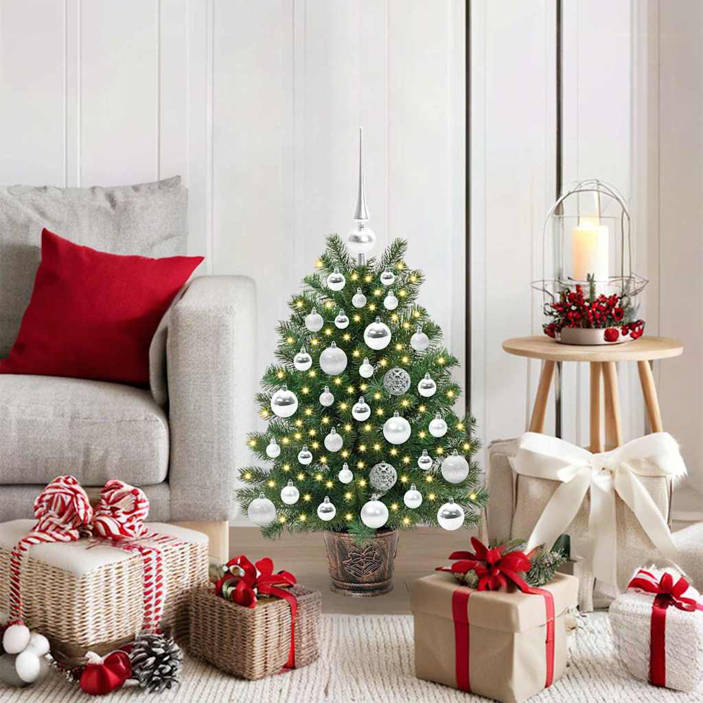 Künstlicher Weihnachtsbaum mit 150 LEDs Grün 75 cm PE und PVC