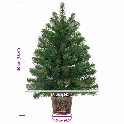 Künstlicher Weihnachtsbaum mit 150 LEDs Grün 95 cm PE und PVC