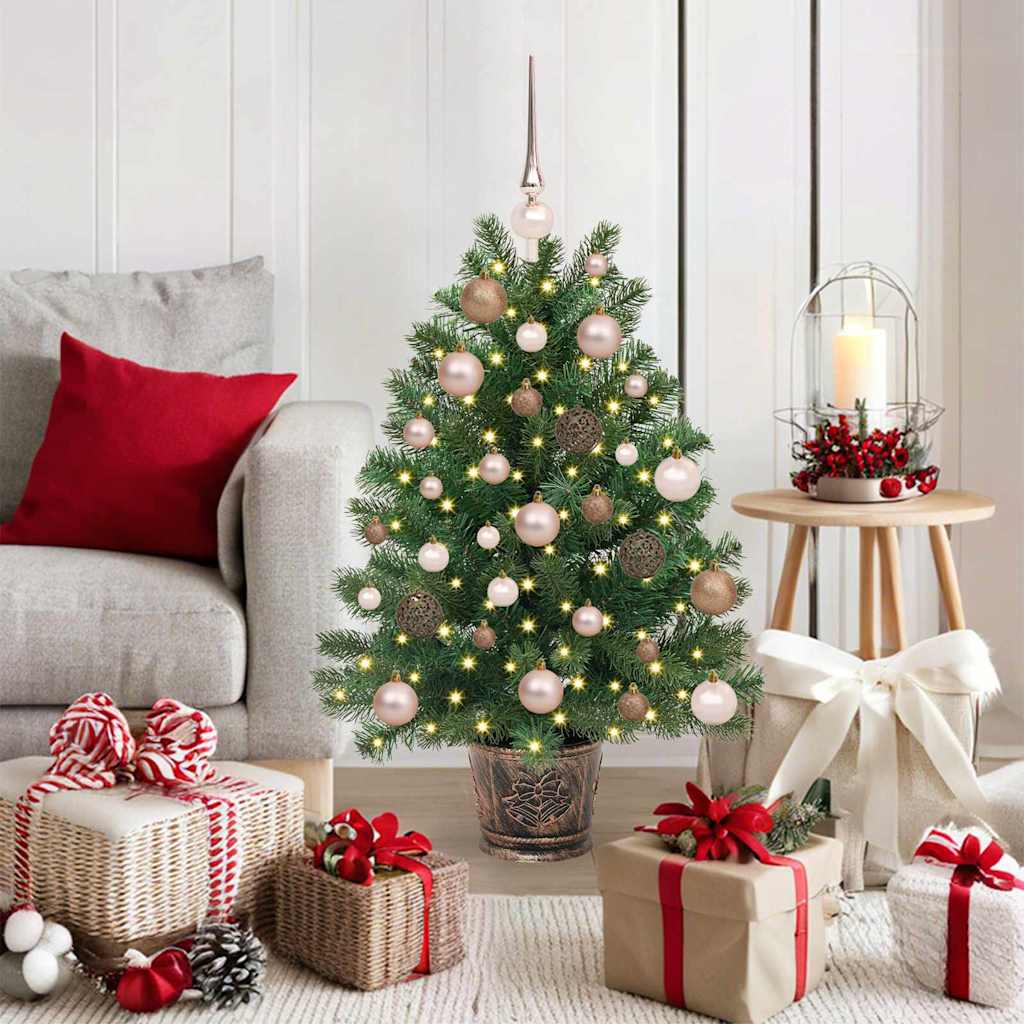 Künstlicher Weihnachtsbaum mit 150 LEDs Grün 95 cm PE und PVC