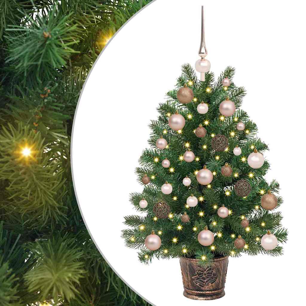 Künstlicher Weihnachtsbaum mit 150 LEDs Grün 95 cm PE und PVC