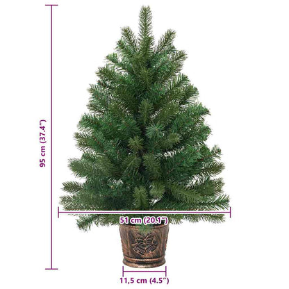 Künstlicher Weihnachtsbaum mit 150 LEDs Grün 95 cm PE und PVC