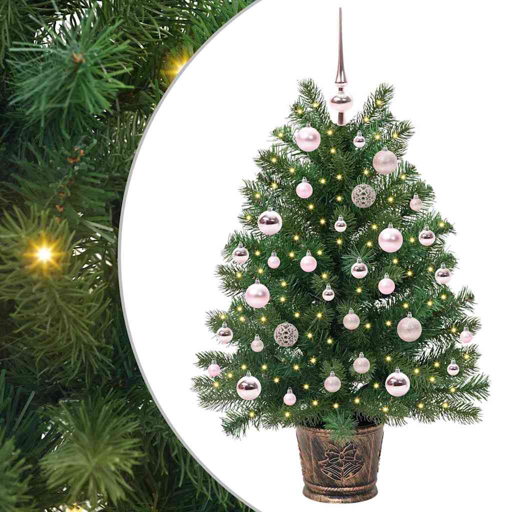 Künstlicher Weihnachtsbaum mit 150 LEDs Grün 95 cm PE und PVC