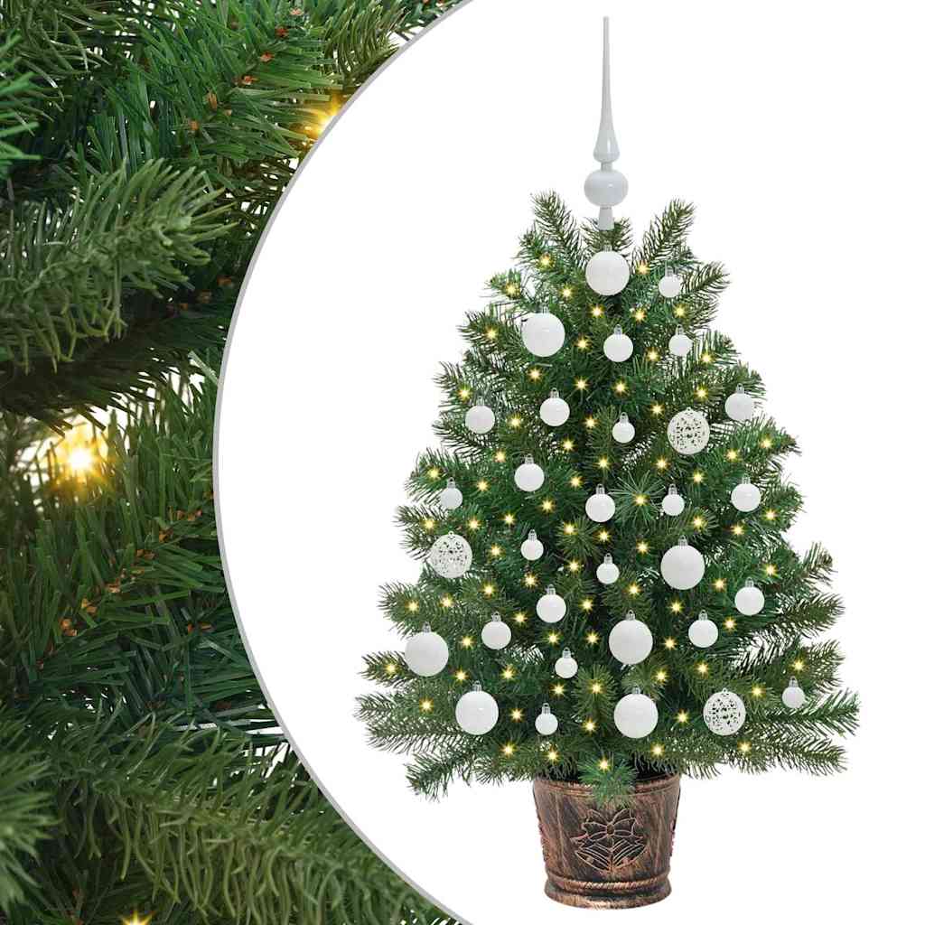 Künstlicher Weihnachtsbaum mit 150 LEDs Grün 95 cm PE und PVC