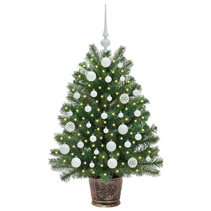 Künstlicher Weihnachtsbaum mit 150 LEDs Grün 95 cm PE und PVC