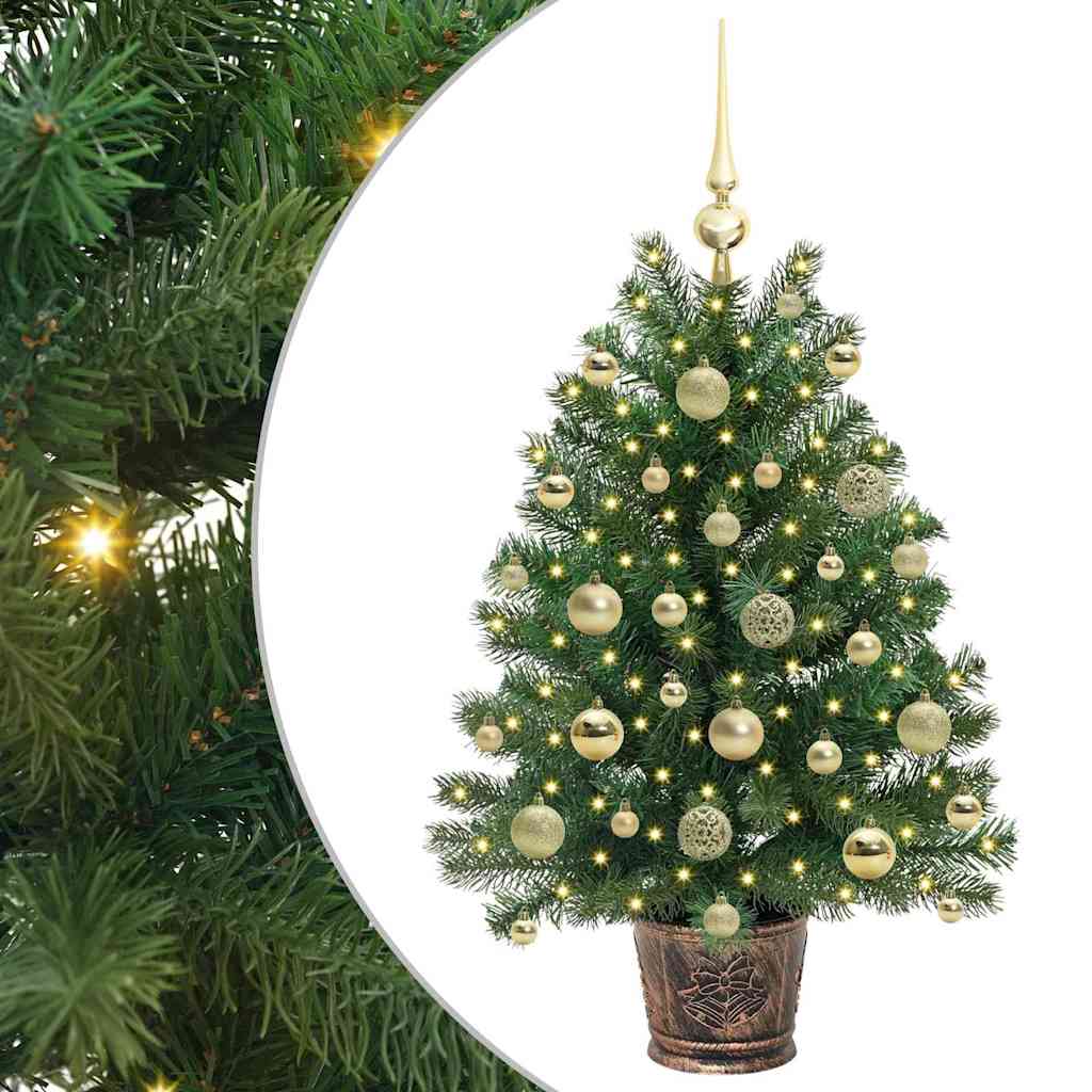 Künstlicher Weihnachtsbaum mit 150 LEDs Grün 95 cm PE und PVC