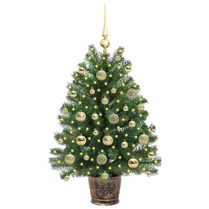 Künstlicher Weihnachtsbaum mit 150 LEDs Grün 95 cm PE und PVC