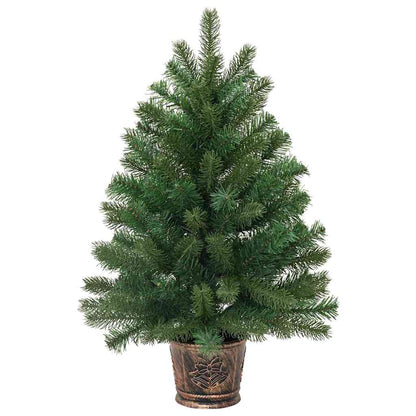 Künstlicher Weihnachtsbaum mit 150 LEDs Grün 95 cm PE und PVC