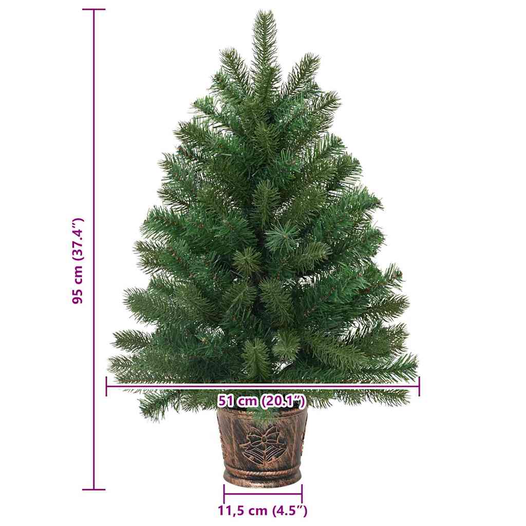 Künstlicher Weihnachtsbaum mit 150 LEDs Grün 95 cm PE und PVC