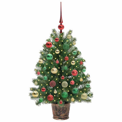 Künstlicher Weihnachtsbaum mit 150 LEDs Grün 95 cm PE und PVC