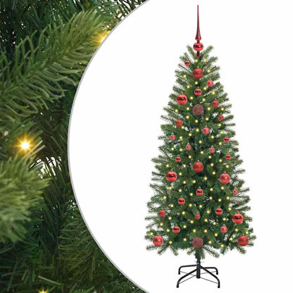 Künstlicher Weihnachtsbaum mit 150 LEDs Grün 120 cm PE und PVC