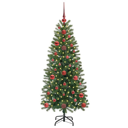 Künstlicher Weihnachtsbaum mit 150 LEDs Grün 120 cm PE und PVC