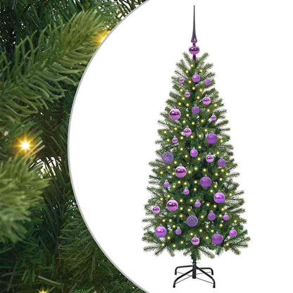 Künstlicher Weihnachtsbaum mit 150 LEDs Grün 120 cm PE und PVC