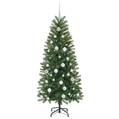 Künstlicher Weihnachtsbaum mit 150 LEDs Grün 150 cm PE und PVC