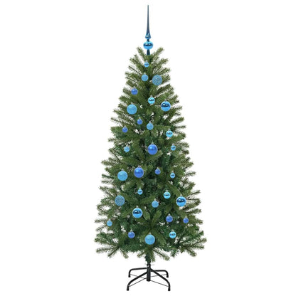 Künstlicher Weihnachtsbaum mit 150 LEDs Grün 150 cm PE und PVC