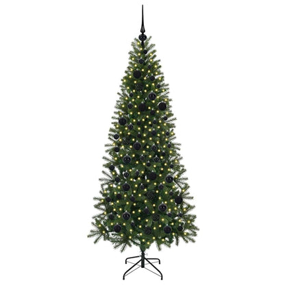 Künstlicher Weihnachtsbaum mit 300 LEDs Grün 180 cm PE und PVC