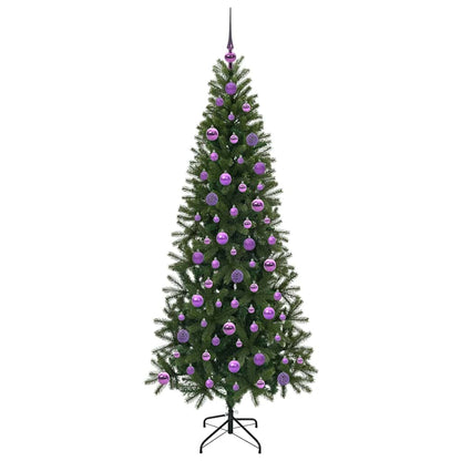 Künstlicher Weihnachtsbaum mit 300 LEDs Grün 180 cm PE und PVC