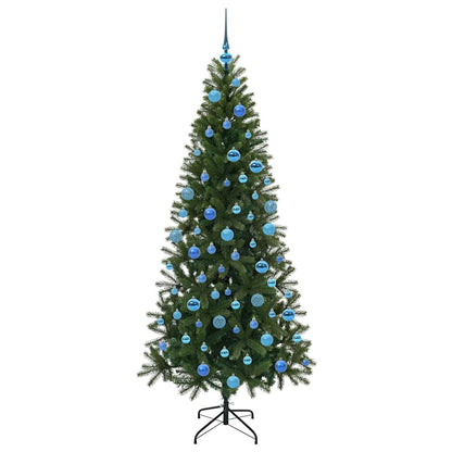 Künstlicher Weihnachtsbaum mit 300 LEDs Grün 180 cm PE und PVC
