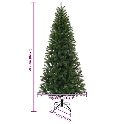 Künstlicher Weihnachtsbaum mit 300 LEDs Grün 210 cm PE und PVC