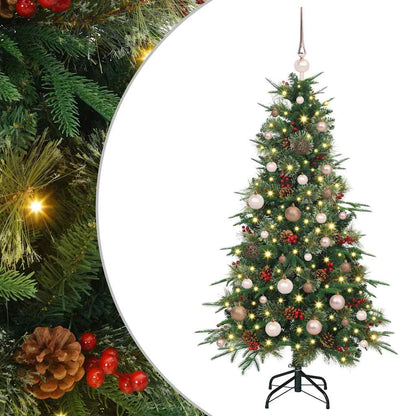 Künstlicher klappbarer Weihnachtsbaum Grün 150 cm PE und PVC