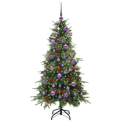 Künstlicher klappbarer Weihnachtsbaum Grün 150 cm PE und PVC
