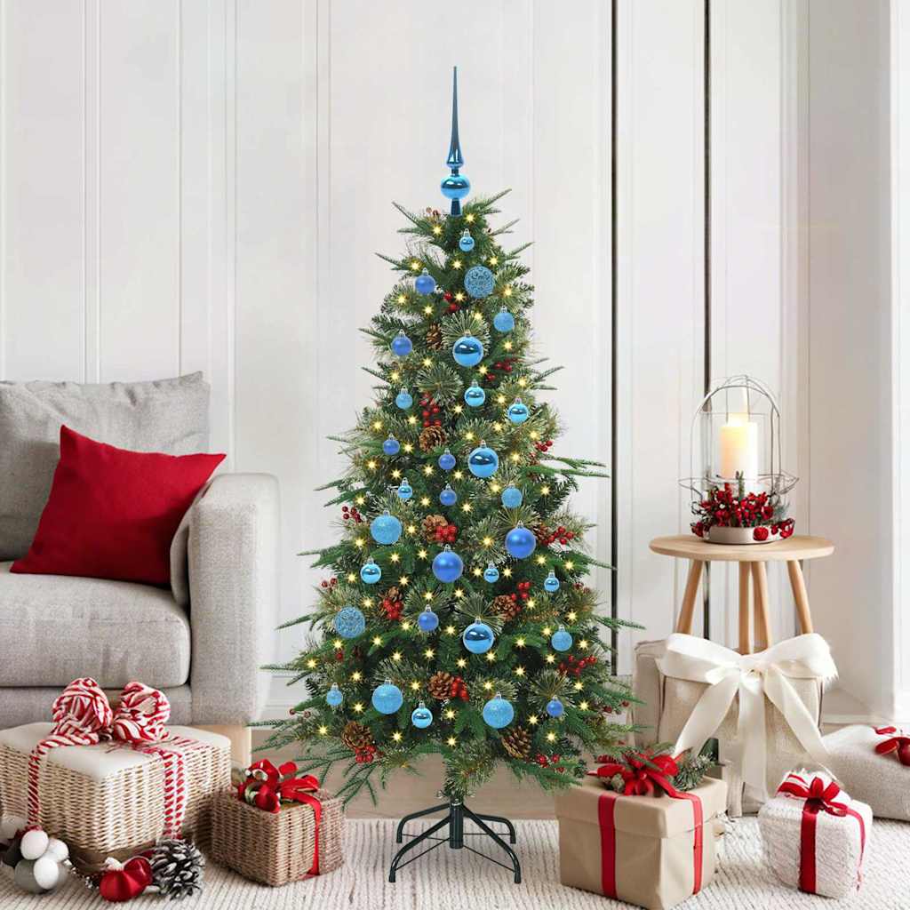 Künstlicher klappbarer Weihnachtsbaum Grün 150 cm PE und PVC