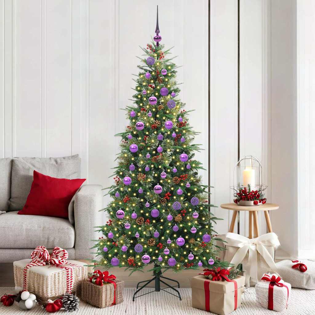 Künstlicher klappbarer Weihnachtsbaum Grün 180 cm PE und PVC