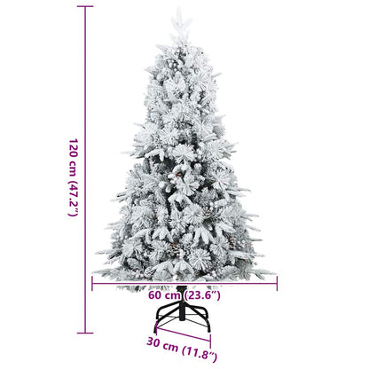 Künstlicher klappbarer Weihnachtsbaum Grün 120 cm PE und PVC