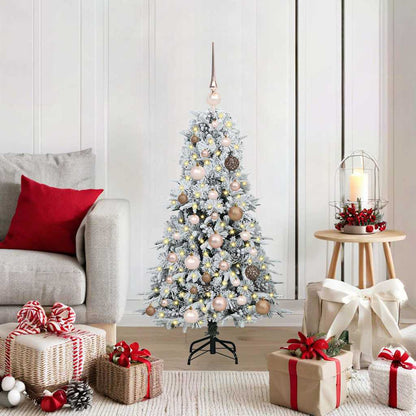 Künstlicher klappbarer Weihnachtsbaum Weiß 120 cm PE und PVC
