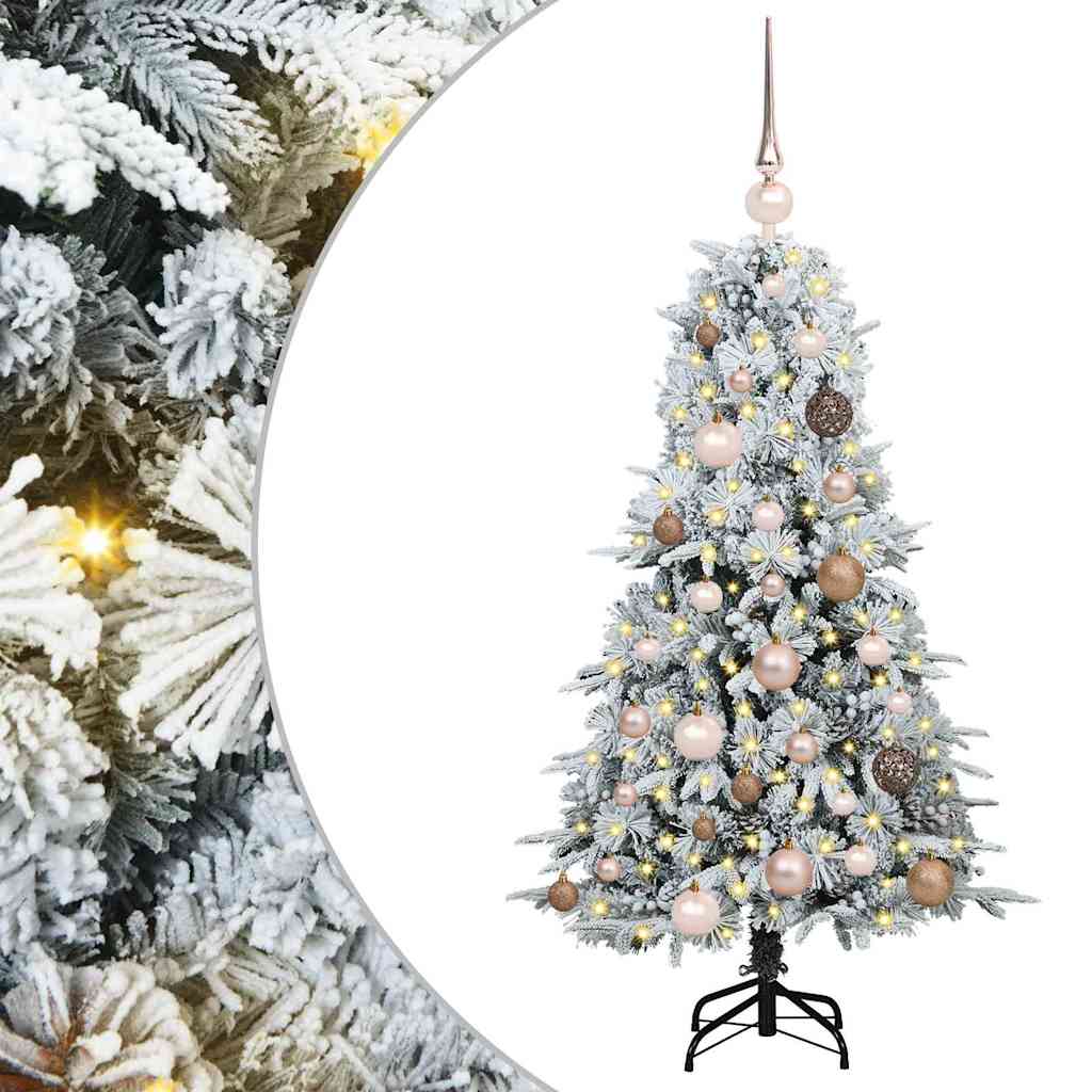 Künstlicher klappbarer Weihnachtsbaum Weiß 120 cm PE und PVC