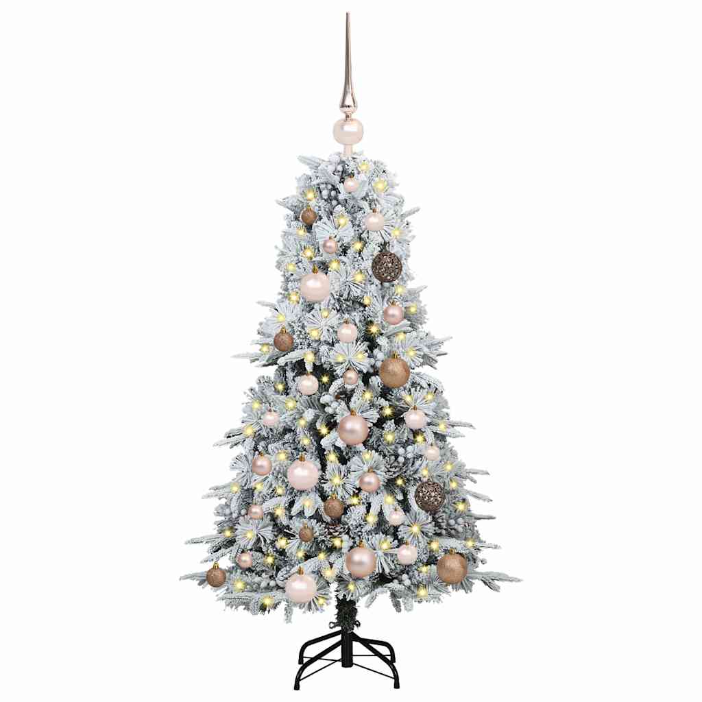 Künstlicher klappbarer Weihnachtsbaum Weiß 120 cm PE und PVC