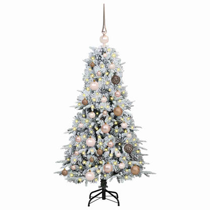 Künstlicher klappbarer Weihnachtsbaum Weiß 120 cm PE und PVC