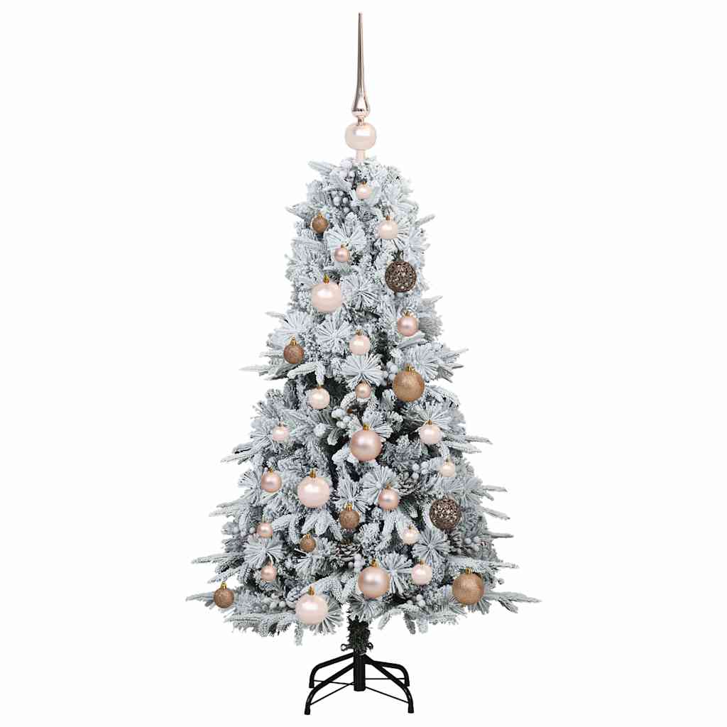 Künstlicher klappbarer Weihnachtsbaum Weiß 120 cm PE und PVC