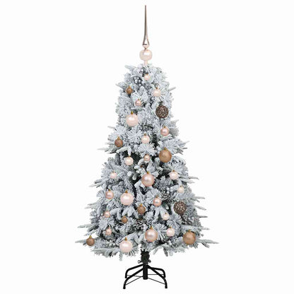 Künstlicher klappbarer Weihnachtsbaum Weiß 120 cm PE und PVC