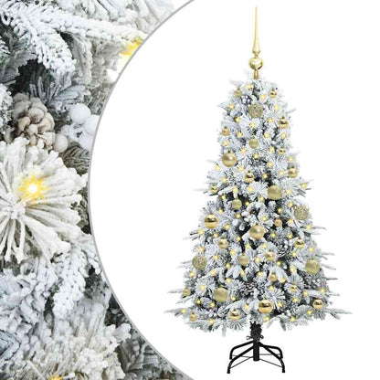 Künstlicher klappbarer Weihnachtsbaum Weiß 120 cm PE und PVC