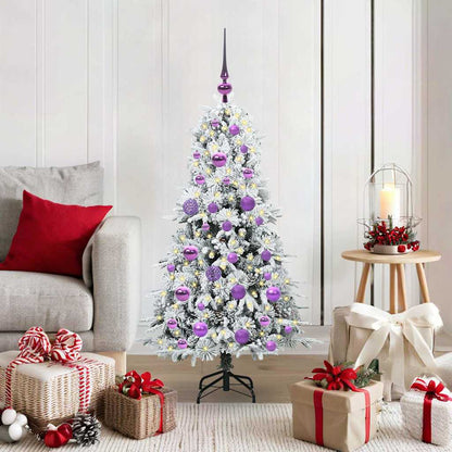 Künstlicher klappbarer Weihnachtsbaum Weiß 120 cm PE und PVC