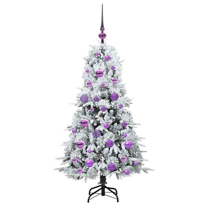Künstlicher klappbarer Weihnachtsbaum Weiß 120 cm PE und PVC