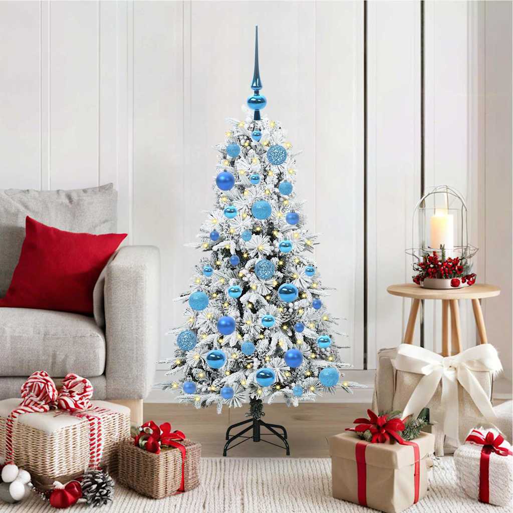 Künstlicher klappbarer Weihnachtsbaum Weiß 120 cm PE und PVC