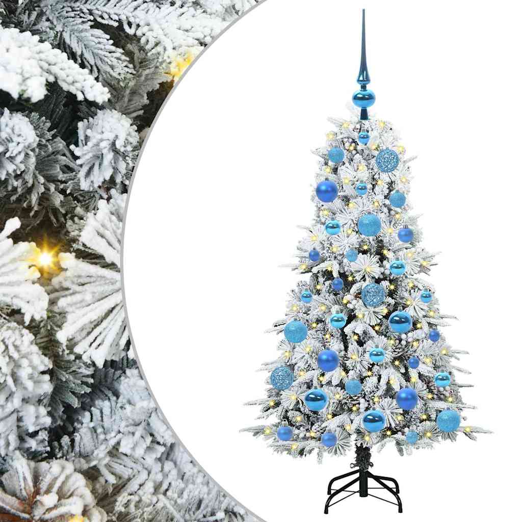 Künstlicher klappbarer Weihnachtsbaum Weiß 120 cm PE und PVC