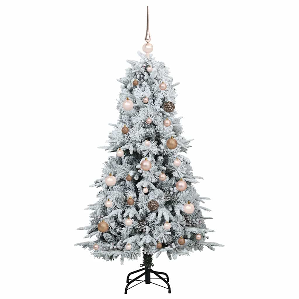 Künstlicher klappbarer Weihnachtsbaum Weiß 150 cm PE und PVC