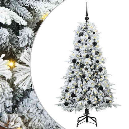 Künstlicher klappbarer Weihnachtsbaum Weiß 150 cm PE und PVC