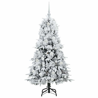 Künstlicher klappbarer Weihnachtsbaum Weiß 150 cm PE und PVC
