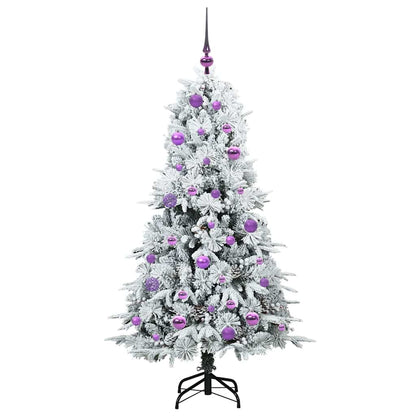 Künstlicher klappbarer Weihnachtsbaum Weiß 150 cm PE und PVC